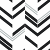 Picture of Chevron Stripe Peel and Stick Wallpaper - Black