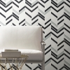 Picture of Chevron Stripe Peel and Stick Wallpaper - Black