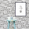 Picture of Doodle Scallop Peel and Stick Wallpaper - Black