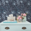 Picture of Dandelion Peel and Stick Wallpaper - Blue