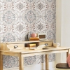 Picture of Bohemian Damask Peel and Stick Wallpaper - Red