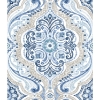 Picture of Bohemian Damask Peel and Stick Wallpaper - Blue