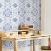 Picture of Bohemian Damask Peel and Stick Wallpaper - Blue