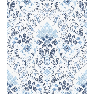 Picture of Persian Damask Peel and Stick Wallpaper - Blue