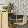 Picture of Batik Jacobean Peel and Stick Wallpaper - White