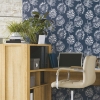 Picture of Batik Jacobean Peel and Stick Wallpaper - Blue