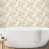 Picture of Wood Hexagon Tile Peel & Stick Wallpaper - Brown