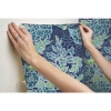 Picture of Waverly Zen Garden Peel and Stick Wallpaper - Blue