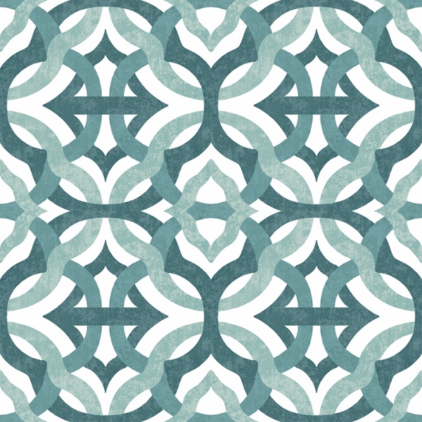 Picture of Waverly Tipton Peel and Stick Wallpaper - Teal