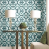 Picture of Waverly Tipton Peel and Stick Wallpaper - Teal