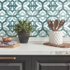 Picture of Waverly Tipton Peel and Stick Wallpaper - Teal