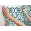 Picture of Waverly Tipton Peel and Stick Wallpaper - Teal