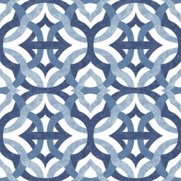 Picture of Waverly Tipton Peel and Stick Wallpaper - Blue