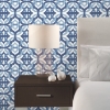 Picture of Waverly Tipton Peel and Stick Wallpaper - Blue