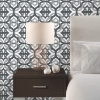 Picture of Waverly Tipton Peel and Stick Wallpaper - Grey