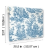 Picture of Waverly Country Life Toile Peel and Stick Wallpaper - Blue