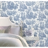 Picture of Waverly Country Life Toile Peel and Stick Wallpaper - Blue