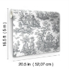 Picture of Waverly Country Life Toile Peel and Stick Wallpaper - Grey