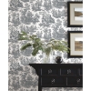 Picture of Waverly Country Life Toile Peel and Stick Wallpaper - Grey