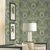 Picture of Waverly Swept Away Peel and Stick Wallpaper - Green