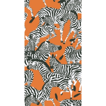 Picture of Waverly Herd Together Peel and Stick Wallpaper - Orange