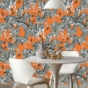 Picture of Waverly Herd Together Peel and Stick Wallpaper - Orange