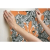 Picture of Waverly Herd Together Peel and Stick Wallpaper - Orange