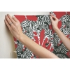 Picture of Waverly Herd Together Peel and Stick Wallpaper - Red