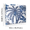 Picture of Waverly Exotic Curiosity Peel and Stick Wallpaper - Blue