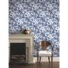 Picture of Waverly Exotic Curiosity Peel and Stick Wallpaper - Blue