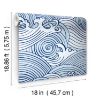 Picture of Asian Waves Peel & Stick Wallpaper - Blue