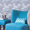 Picture of Asian Waves Peel & Stick Wallpaper - Blue