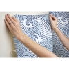 Picture of Asian Waves Peel & Stick Wallpaper - Blue