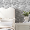 Picture of Asian Waves Peel & Stick Wallpaper - Black