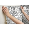 Picture of Asian Waves Peel & Stick Wallpaper - Black