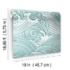 Picture of Asian Waves Peel & Stick Wallpaper - Teal