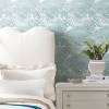 Picture of Asian Waves Peel & Stick Wallpaper - Teal