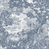 Picture of Jungle Toile Peel and Stick Wallpaper - Blue