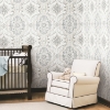 Picture of Bohemian Damask Peel and Stick Wallpaper - Taupe