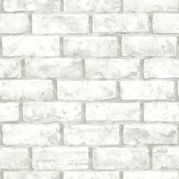 Picture of Brick Peel and Stick Wallpaper - White