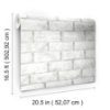 Picture of Brick Peel and Stick Wallpaper - White