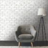 Picture of Brick Peel and Stick Wallpaper - White