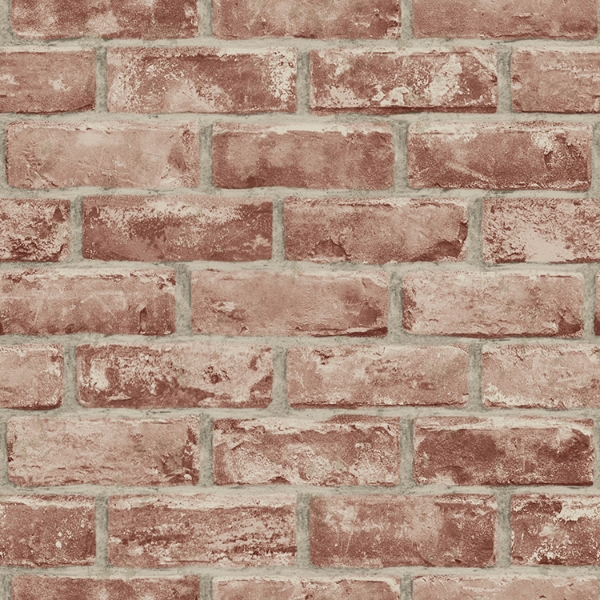 Picture of Brick Peel and Stick Wallpaper - Light Red