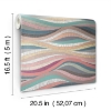 Picture of Mosaic Waves Peel and Stick Wallpaper - Pink