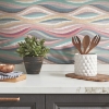 Picture of Mosaic Waves Peel and Stick Wallpaper - Pink