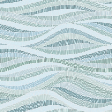 Picture of Mosaic Waves Peel and Stick Wallpaper - Blue