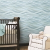 Picture of Mosaic Waves Peel and Stick Wallpaper - Blue