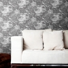 Picture of Jungle Toile Peel and Stick Wallpaper - Black