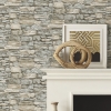 Picture of Stone Peel and Stick Wallpaper - Taupe