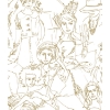 Picture of Vogue Sketches Peel and Stick Wallpaper - Gold